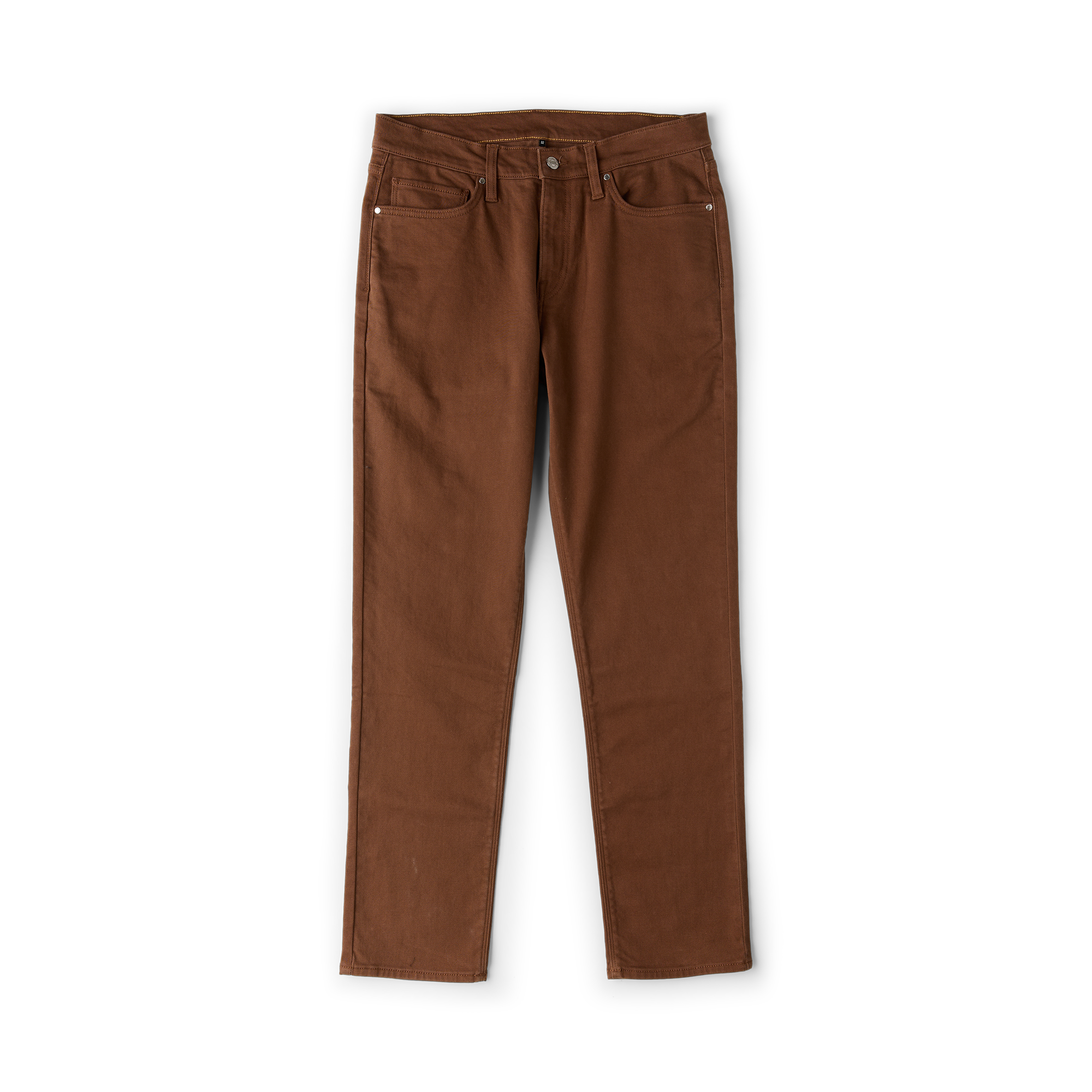 HWY 128 5-Taschen gebrochen Twill Denim – Rust Braun