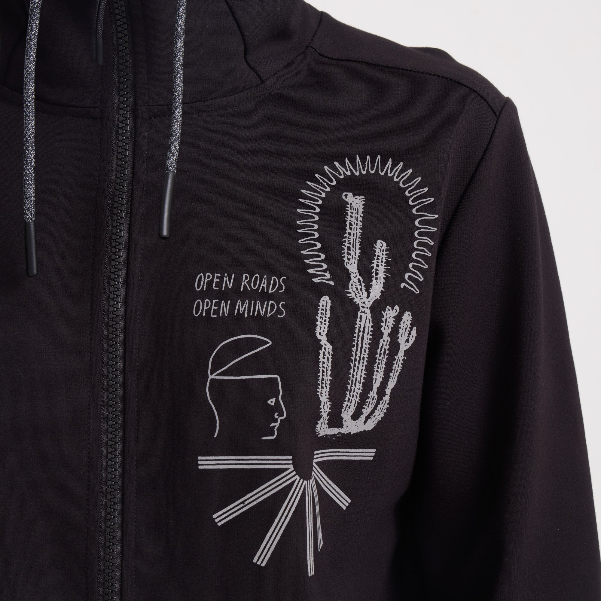 El Morro Zip Fleece 2.0 Kapuzenpullover - Schwarz