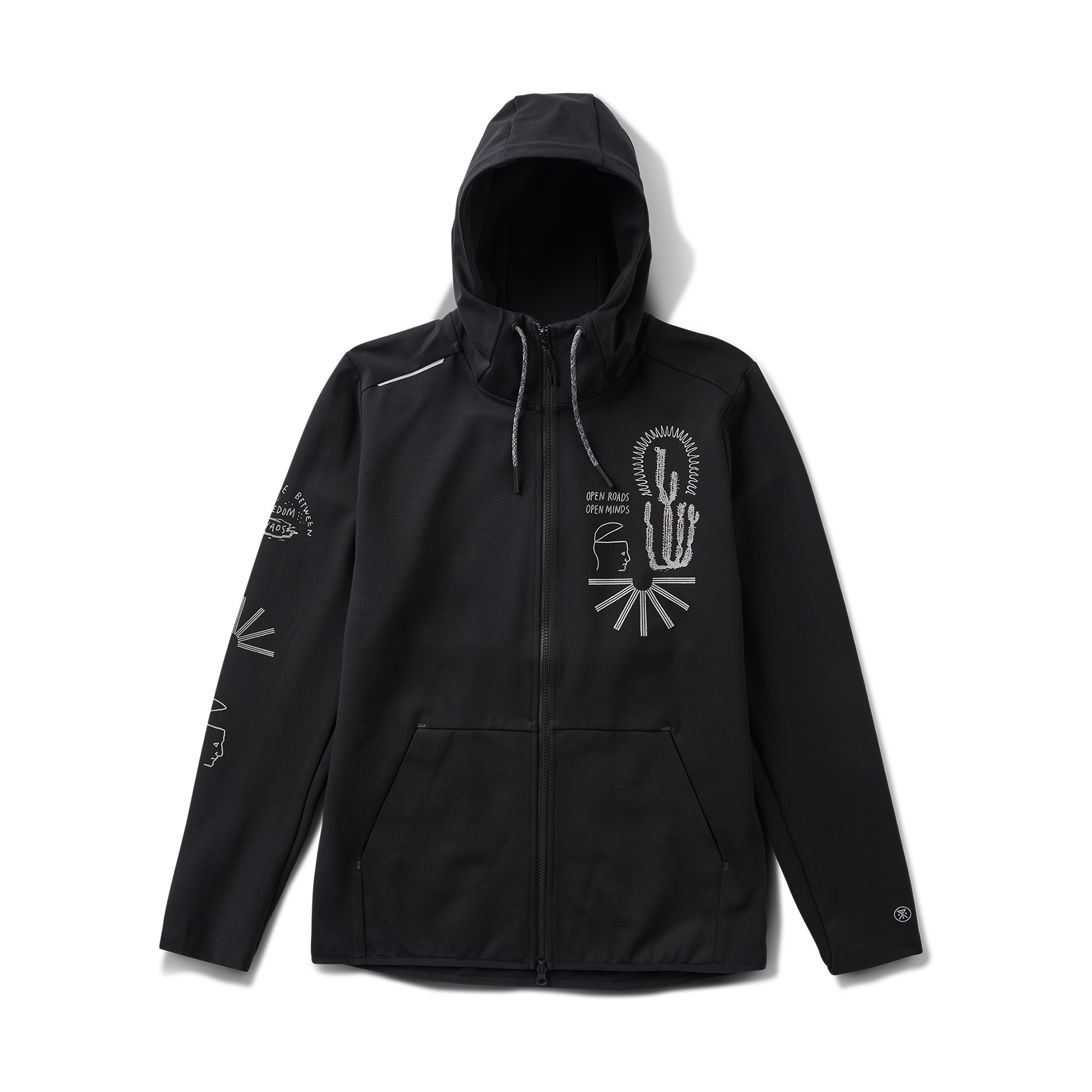 El Morro Zip Fleece 2.0 Kapuzenpullover - Schwarz