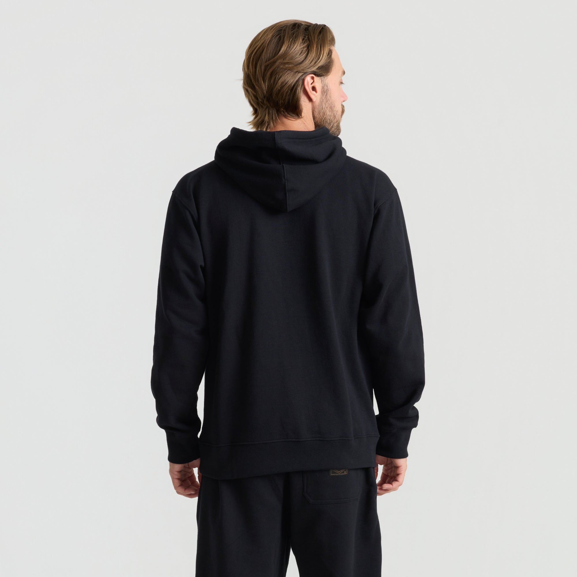 Bolo Fleece Kapuzenpullover — Schwarz