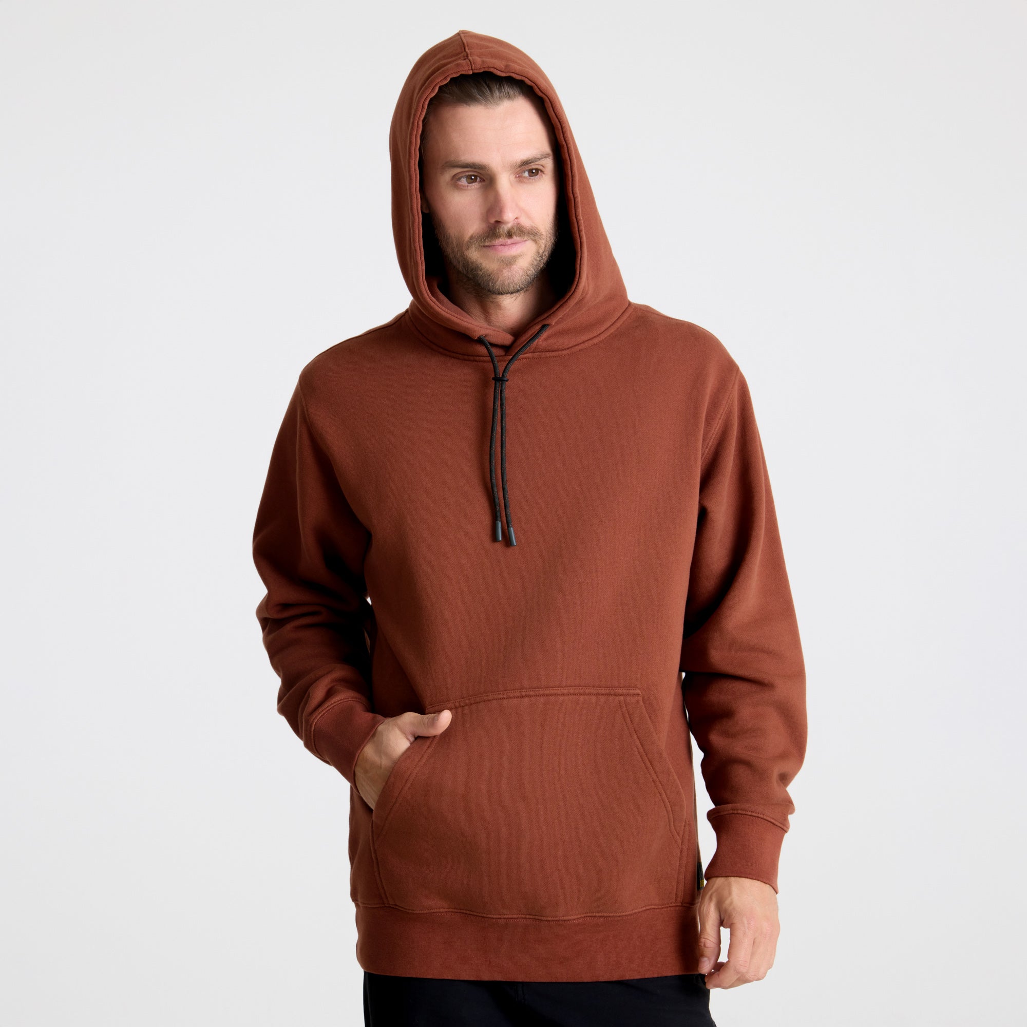 Bolo Fleece Kapuzenpullover — Rot Clay