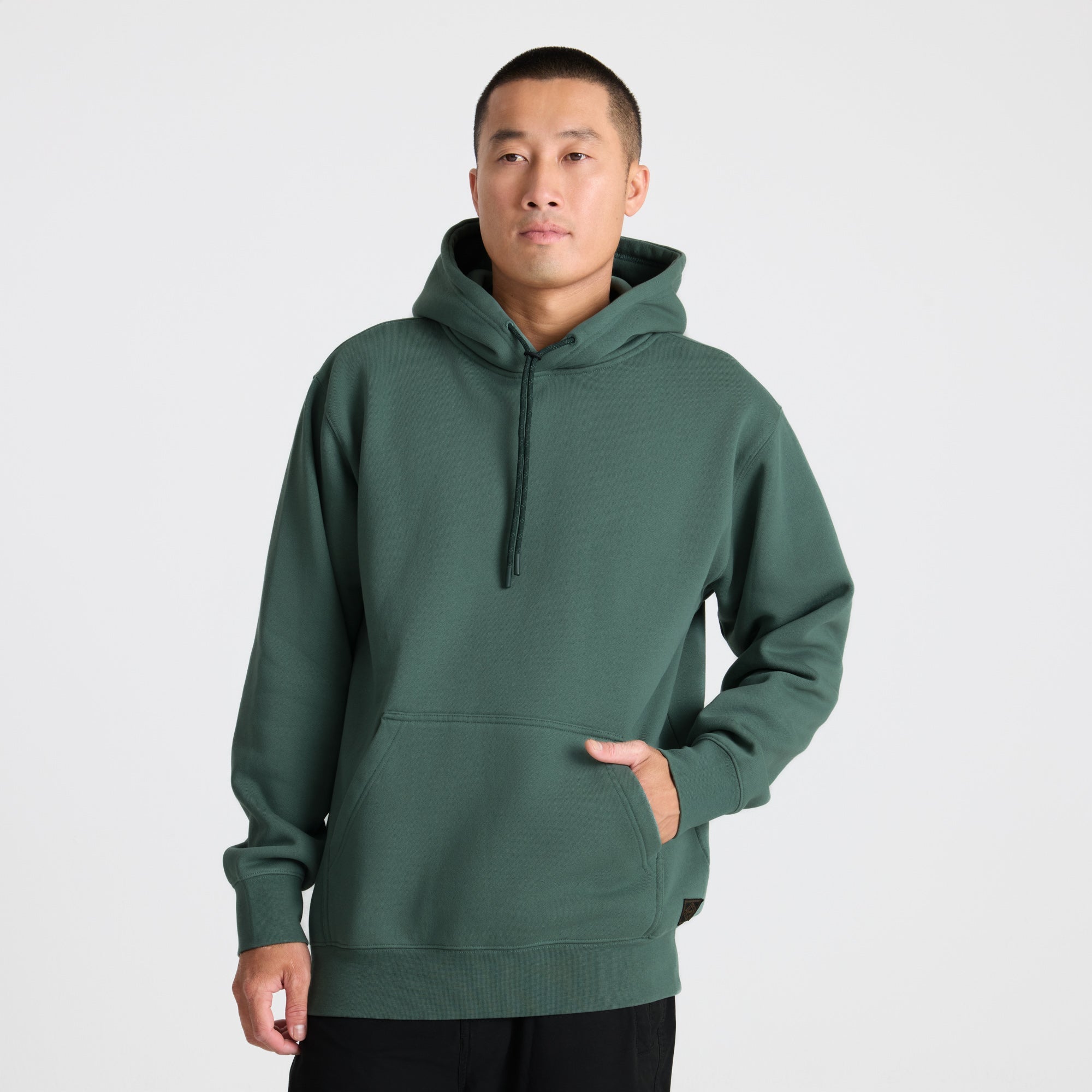 Bolo Fleece Kapuzenpullover — Schiefergrün