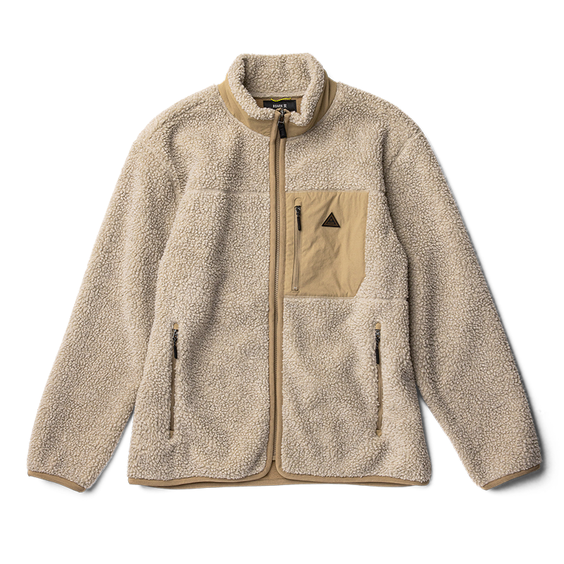 Campover Fleece Zip Jacke — Khaki