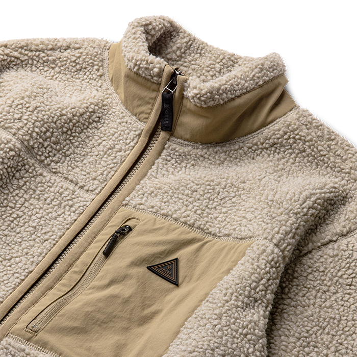 Campover Fleece Zip Jacke — Khaki