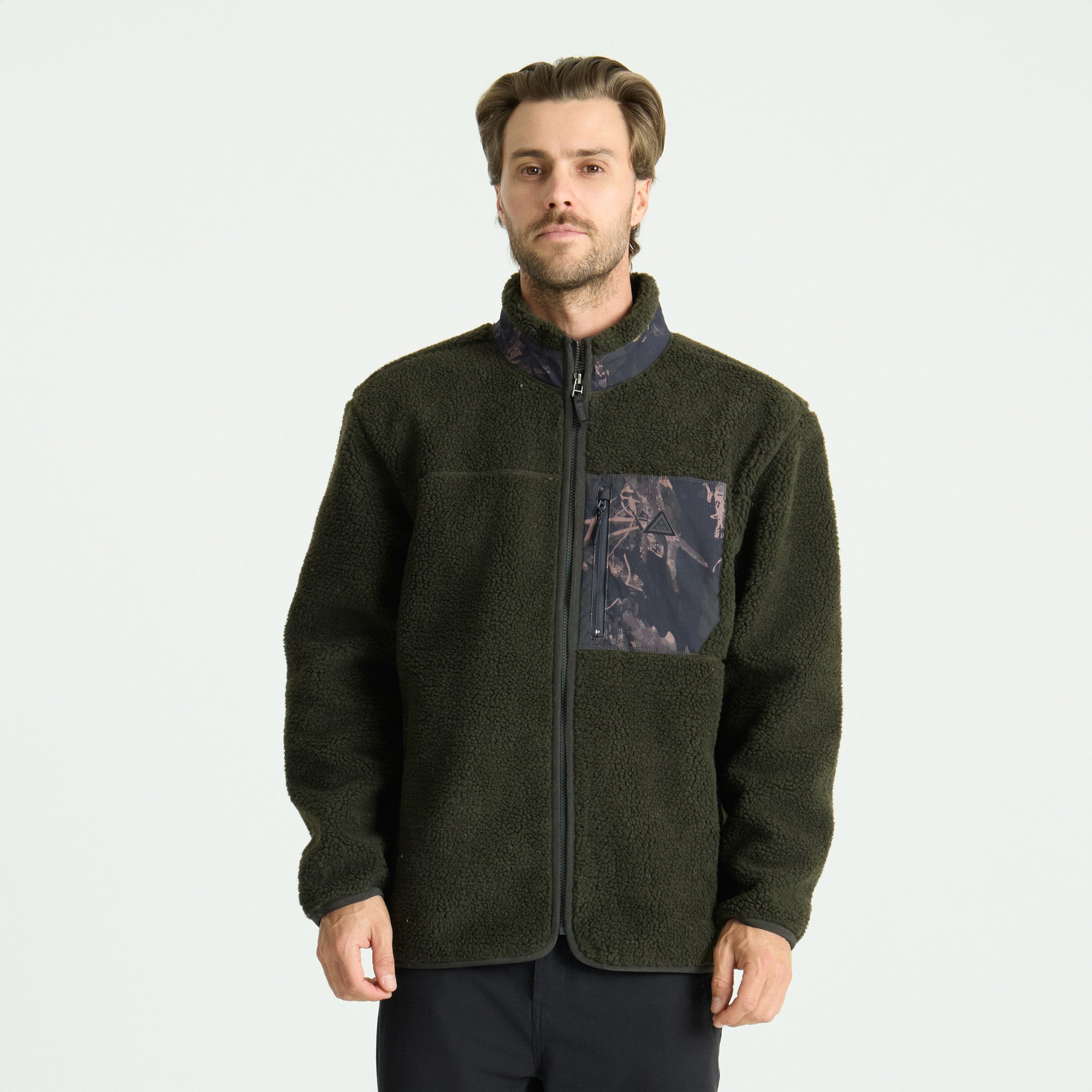 Campover Fleece Zip Jacke - Dark Military (Deutsche Ausgabe)