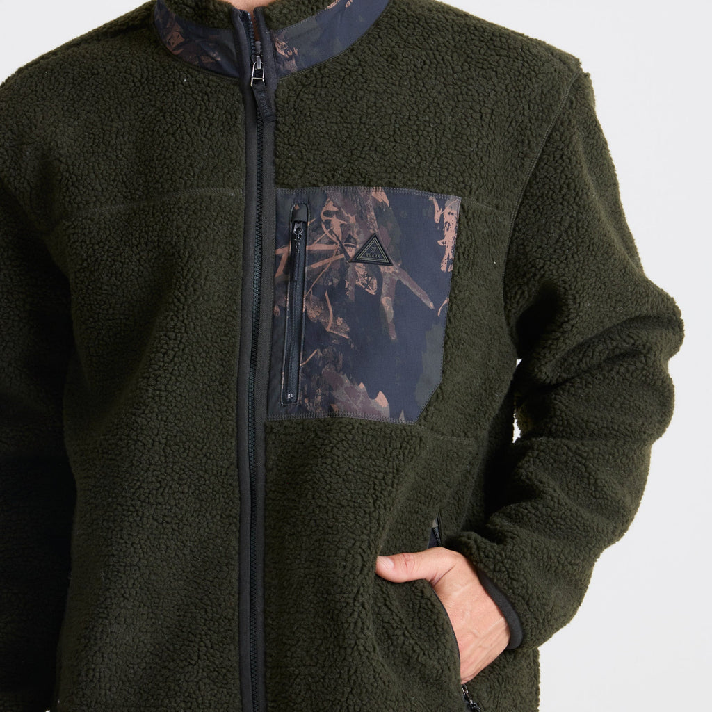 Campover Fleece Zip Jacke - Dark Military (Deutsche Ausgabe)