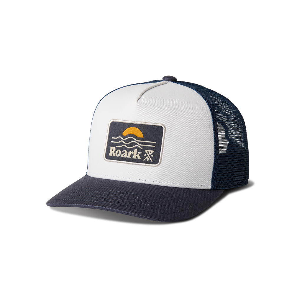 Station Trucker Snapback Hat - Weiß / Marine