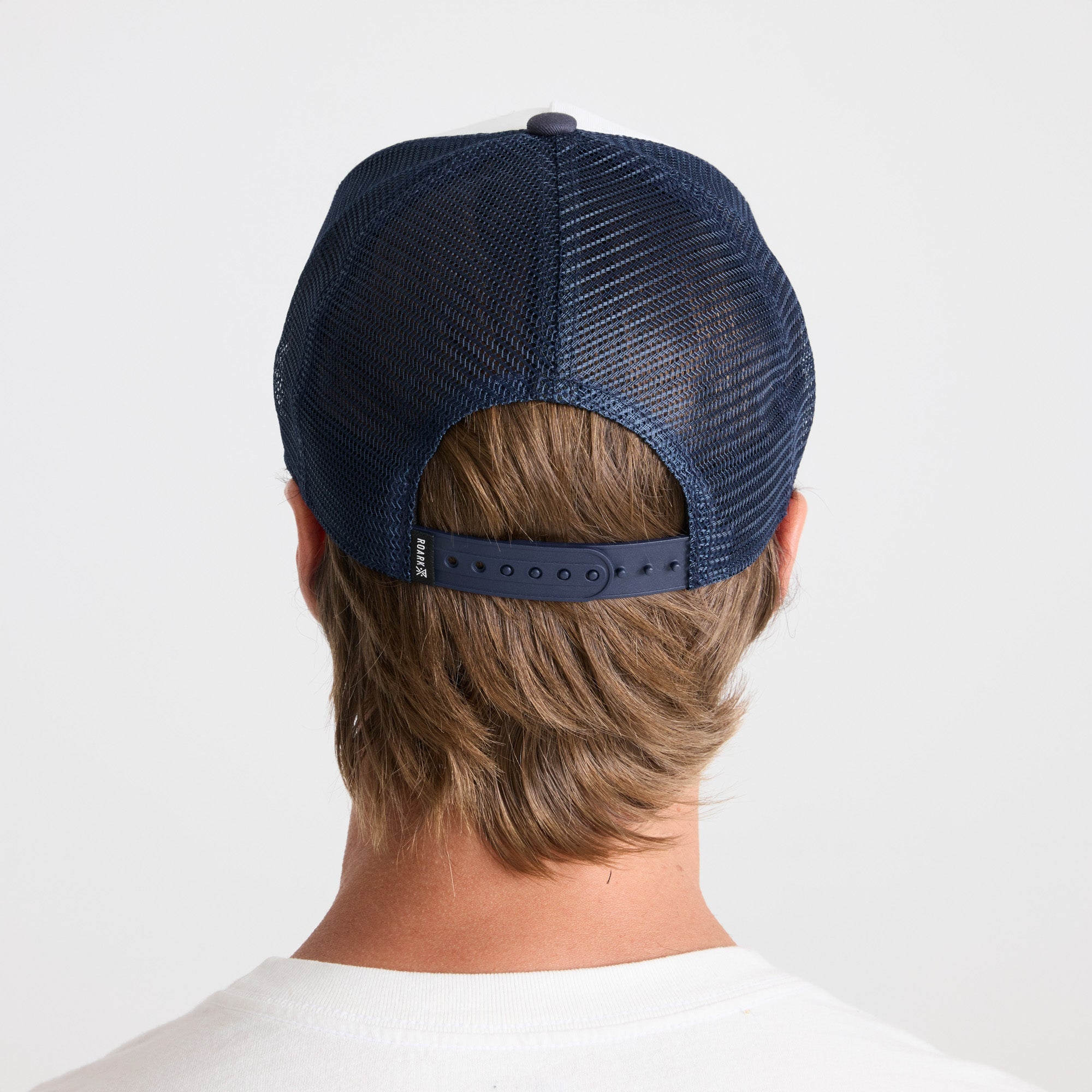 Station Trucker Snapback Hat - Weiß / Marine