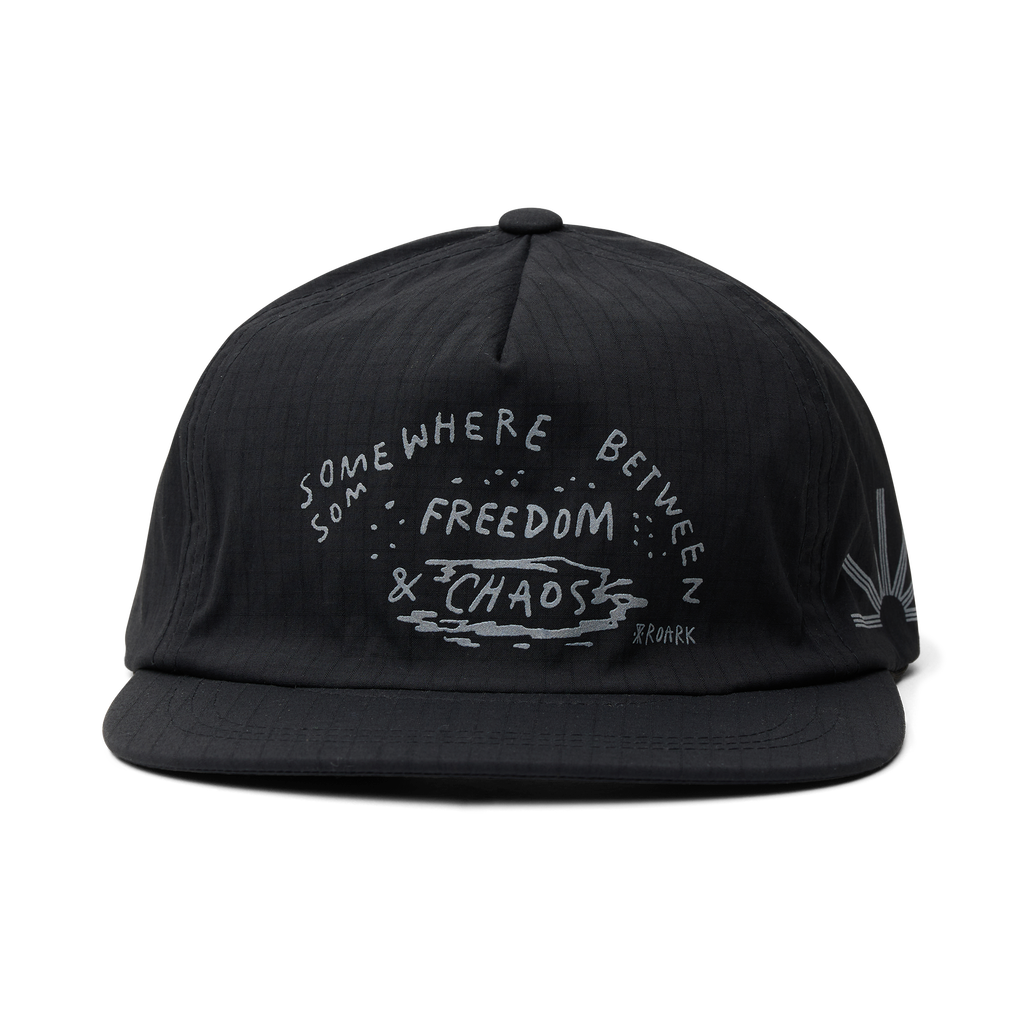 Mathis 5 Panel Strapback Hat - Chaos Schwarz