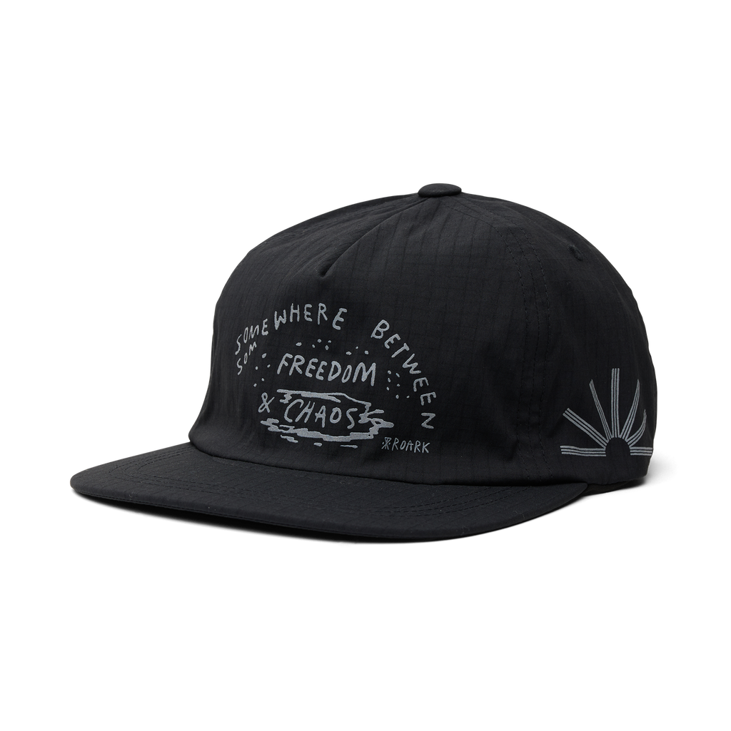 Mathis 5 Panel Strapback Hat - Chaos Schwarz