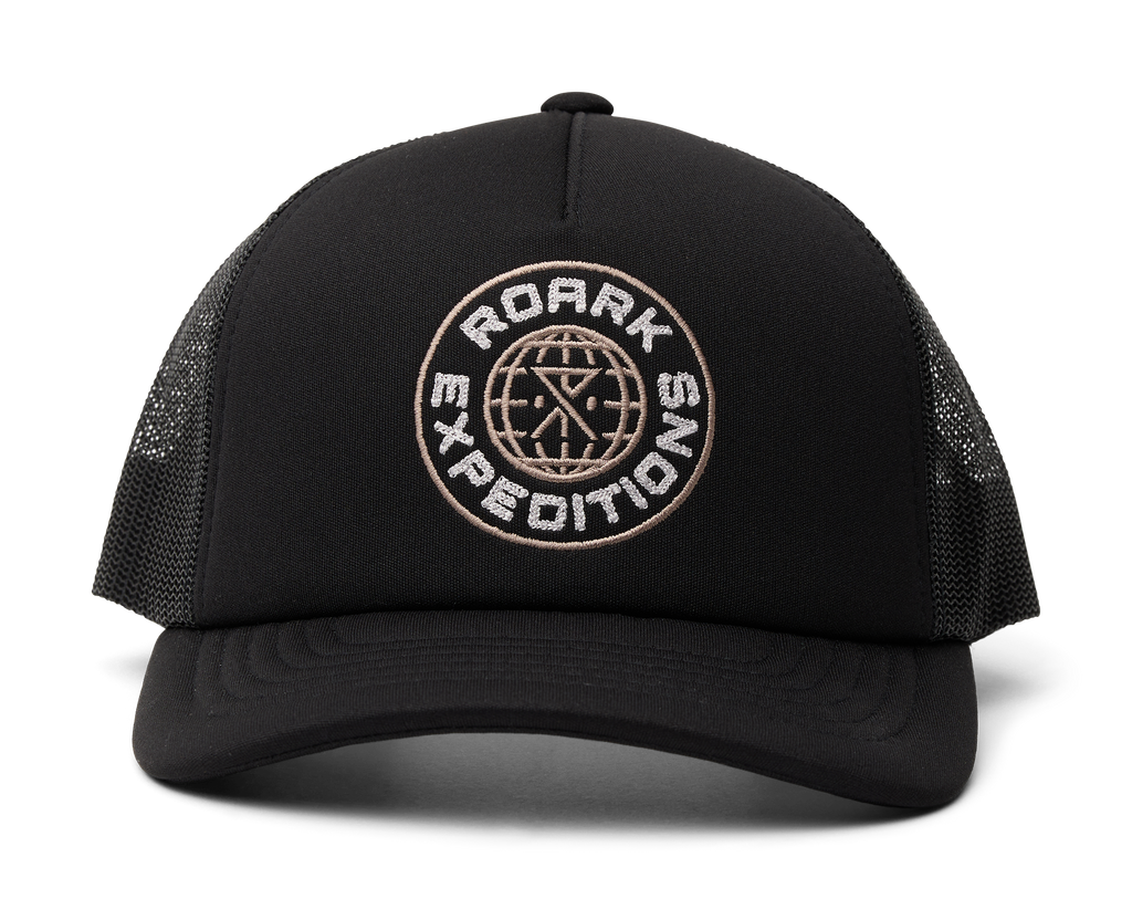 Foam Trucker Global Snapback Hat - Schwarz