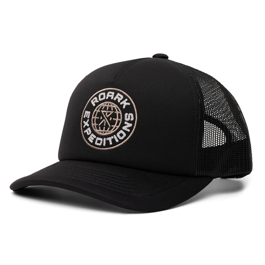 Foam Trucker Global Snapback Hat - Schwarz