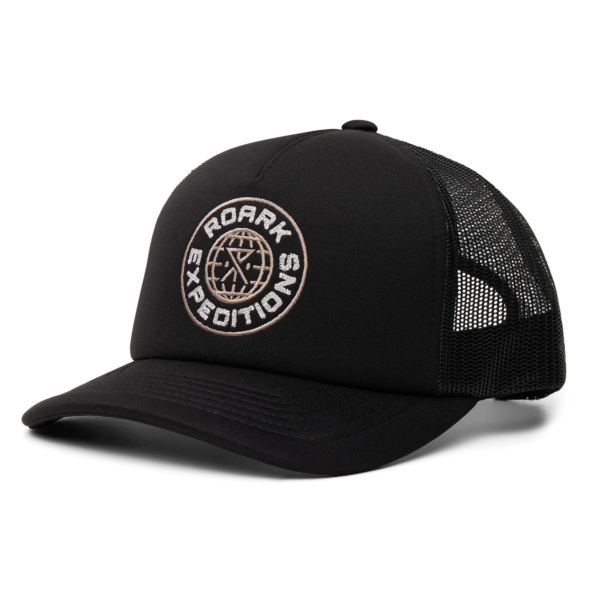 Foam Trucker Global Snapback Hat - Schwarz