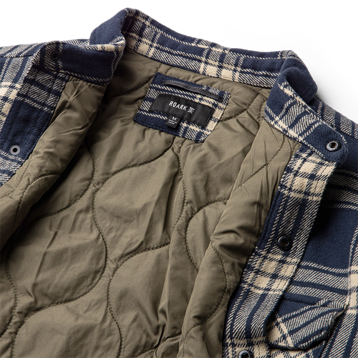 Backwoods Overshirt Jacke Flannel für Marineblau