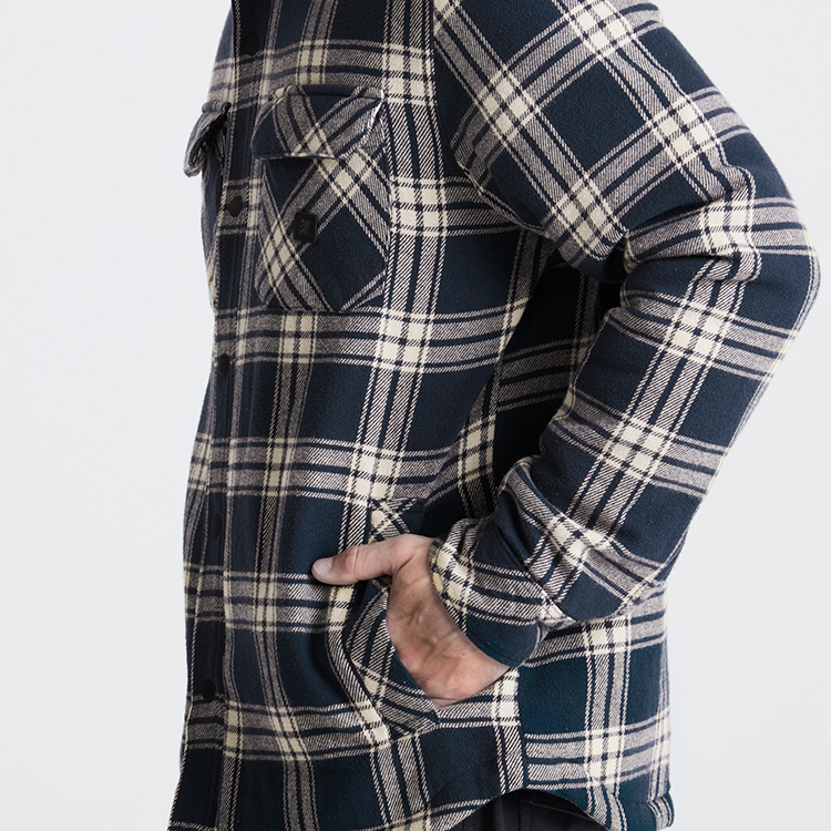 Backwoods Overshirt Jacke Flannel für Marineblau