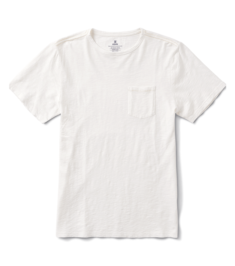 Gut abgenutzte Organic Kurzarm Tee - Cremeweiß