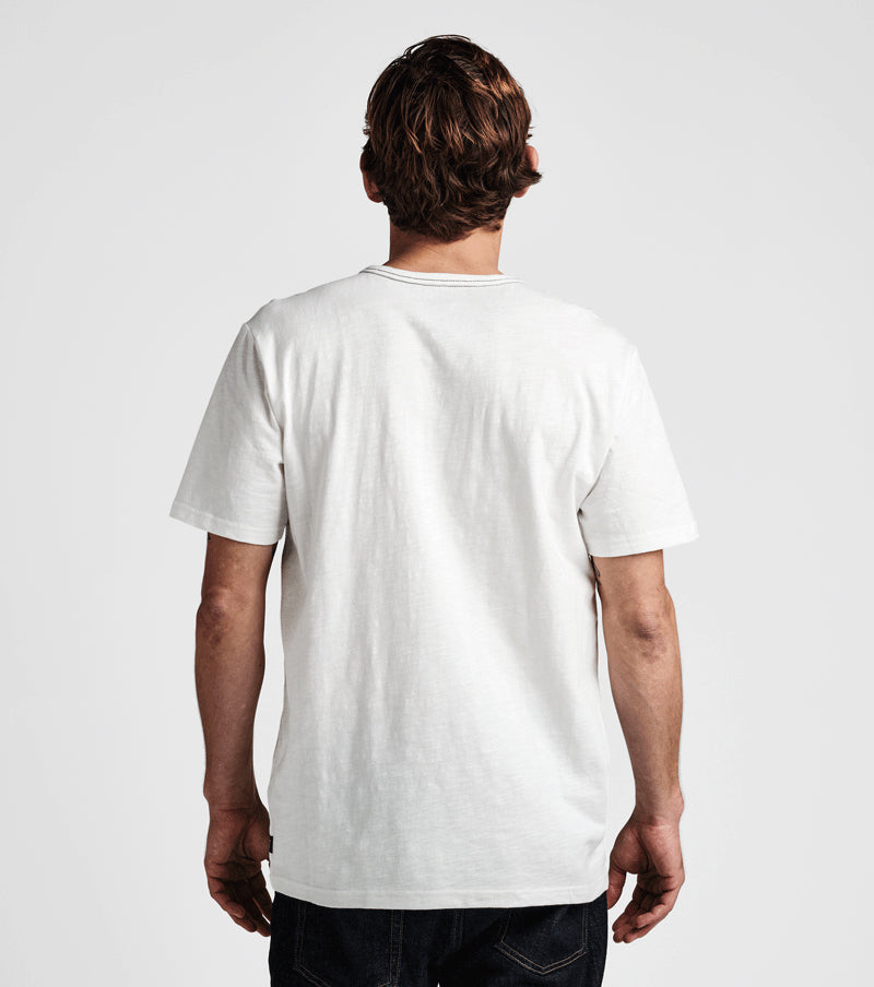 Gut abgenutzte Organic Kurzarm Tee - Cremeweiß