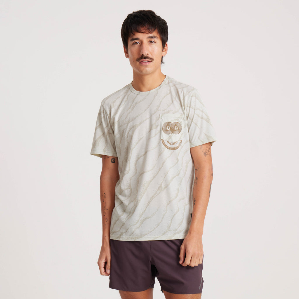 Mathis Pocket Kurzarm Active Tee - Elfenbein