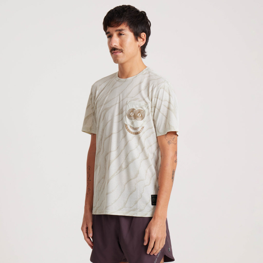 Mathis Pocket Kurzarm Active Tee - Elfenbein