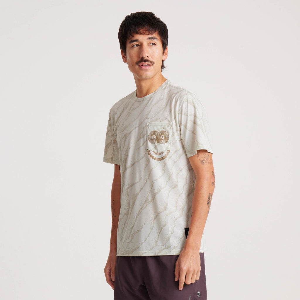 Mathis Pocket Kurzarm Active Tee - Elfenbein