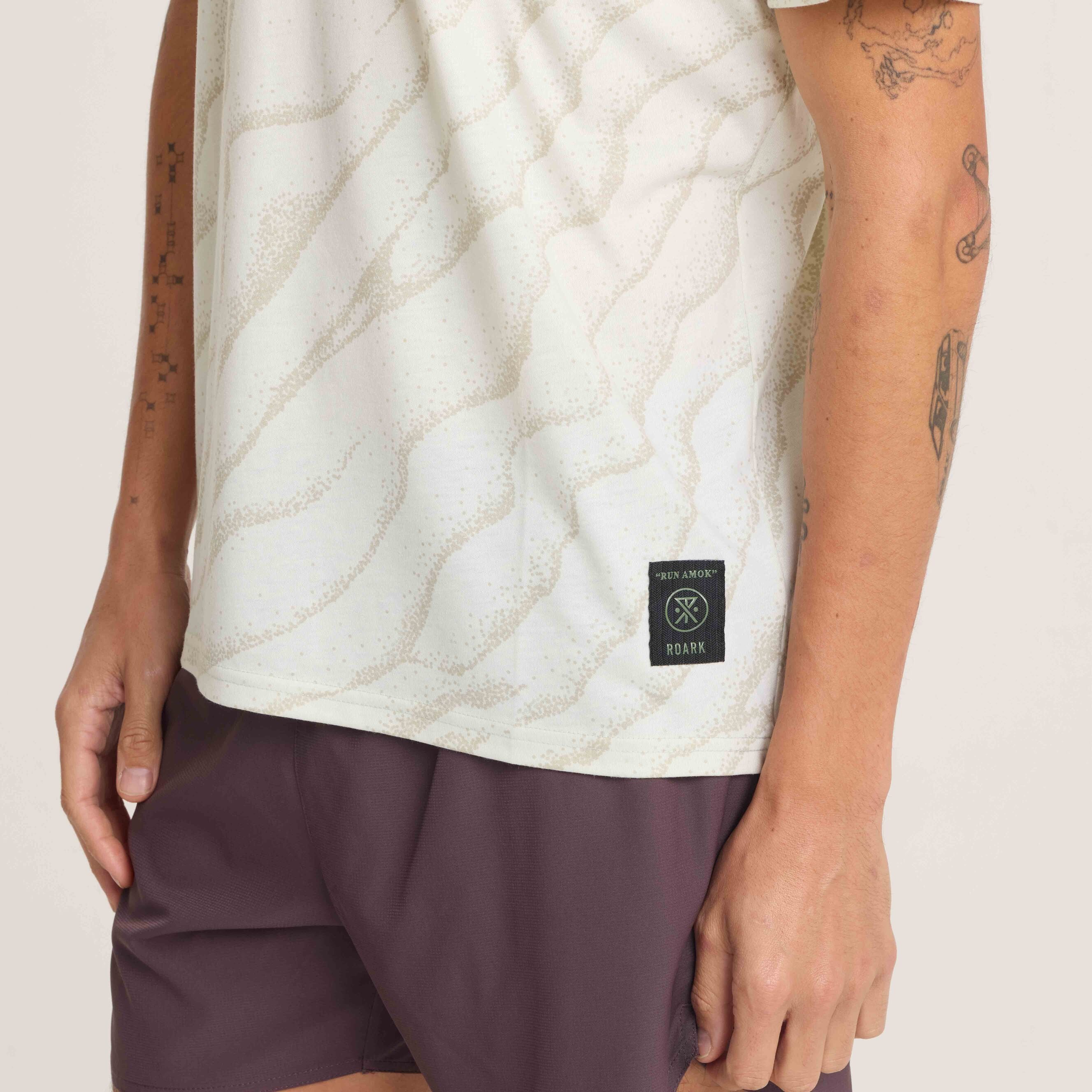 Mathis Pocket Kurzarm Active Tee - Elfenbein