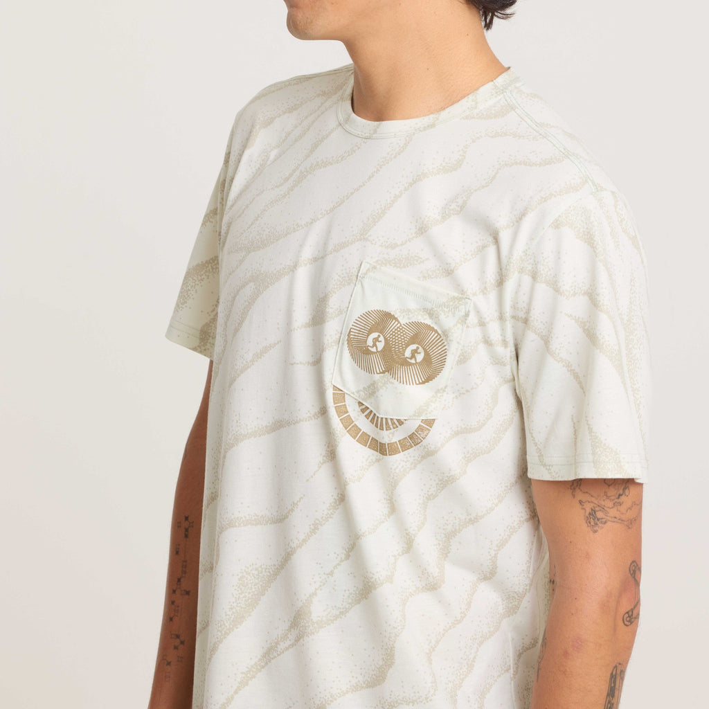 Mathis Pocket Kurzarm Active Tee - Elfenbein