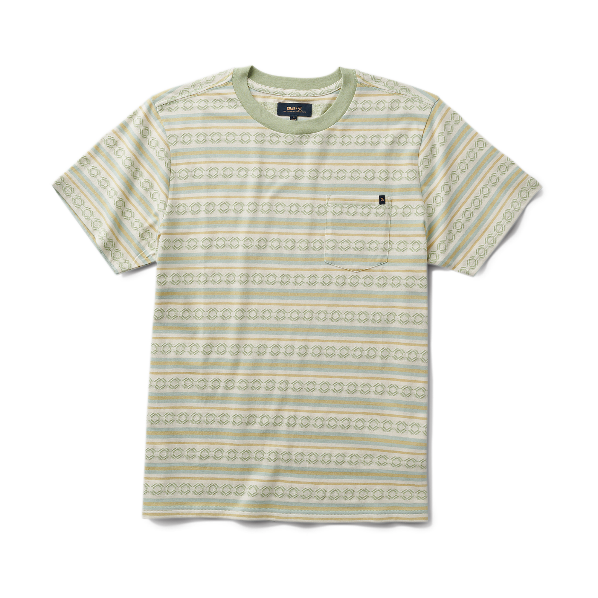 Journey Jacquard Kurzarm Tee - Seafoam
