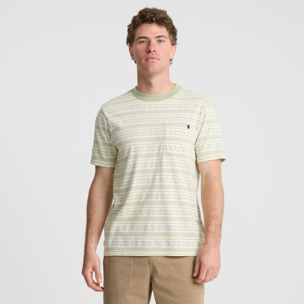 Journey Jacquard Kurzarm Tee - Seafoam