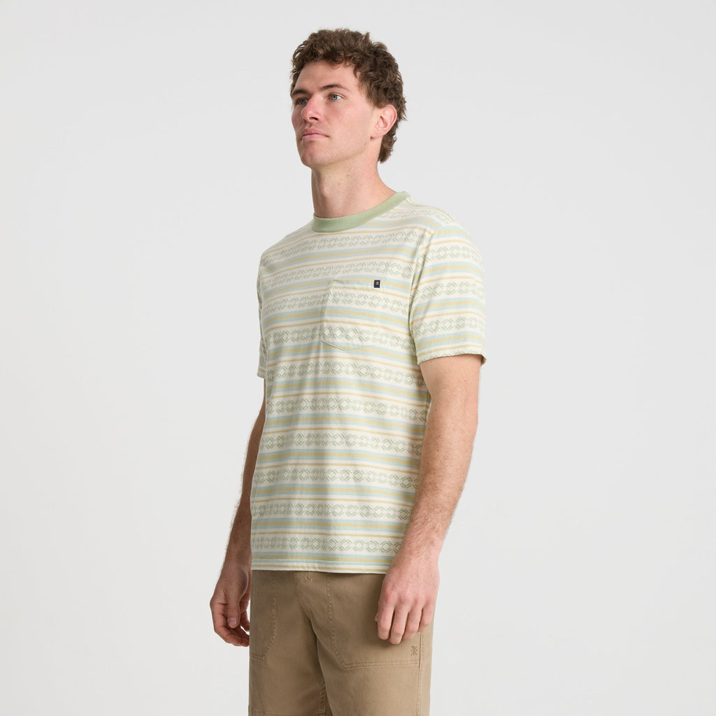 Journey Jacquard Kurzarm Tee - Seafoam