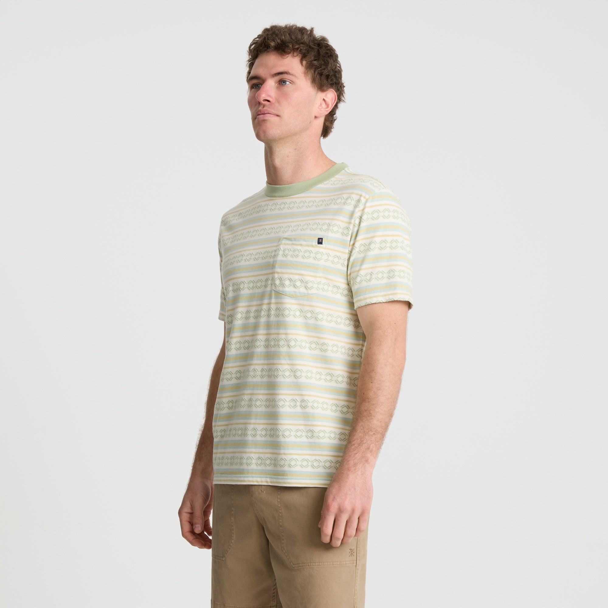 Journey Jacquard Kurzarm Tee - Seafoam