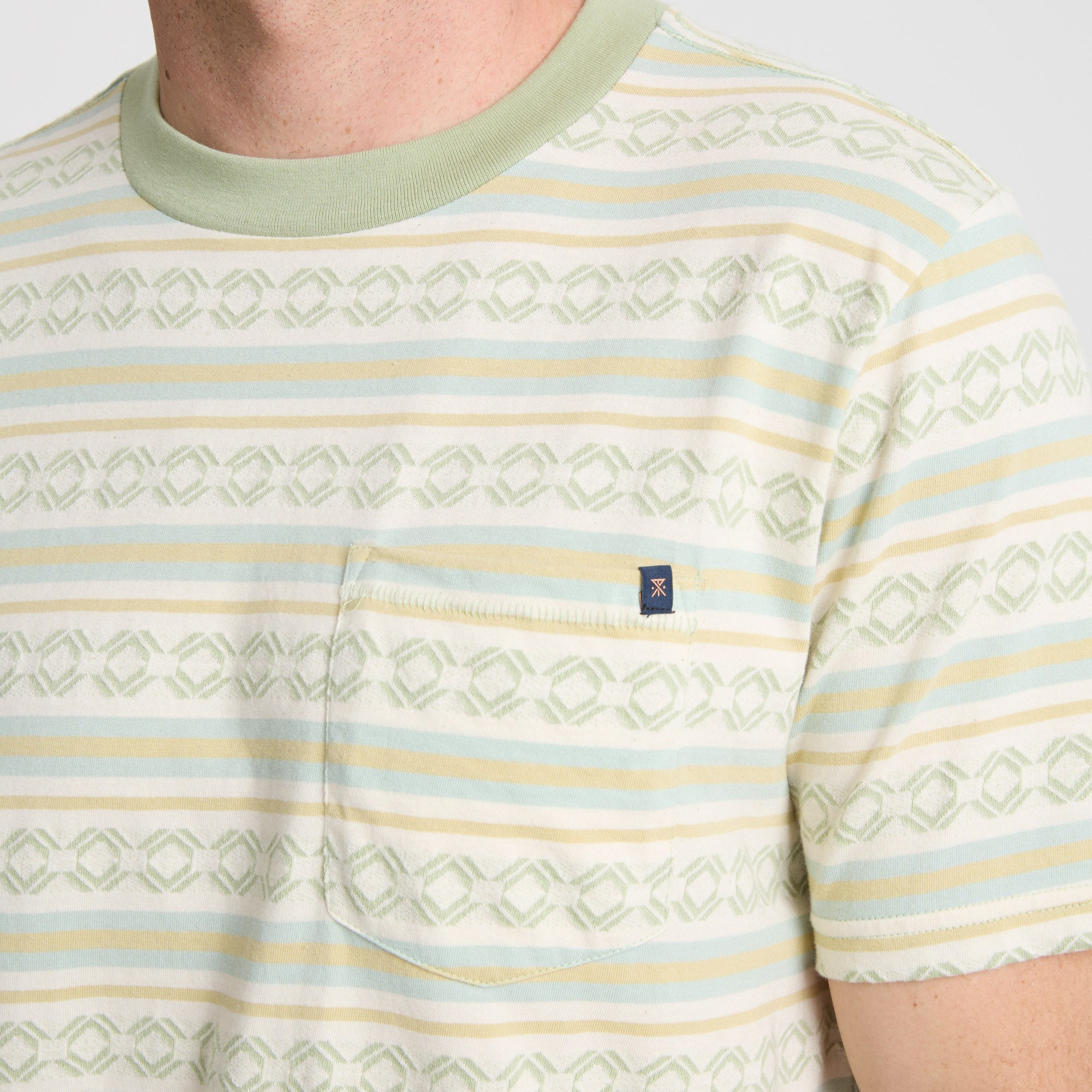 Journey Jacquard Kurzarm Tee - Seafoam