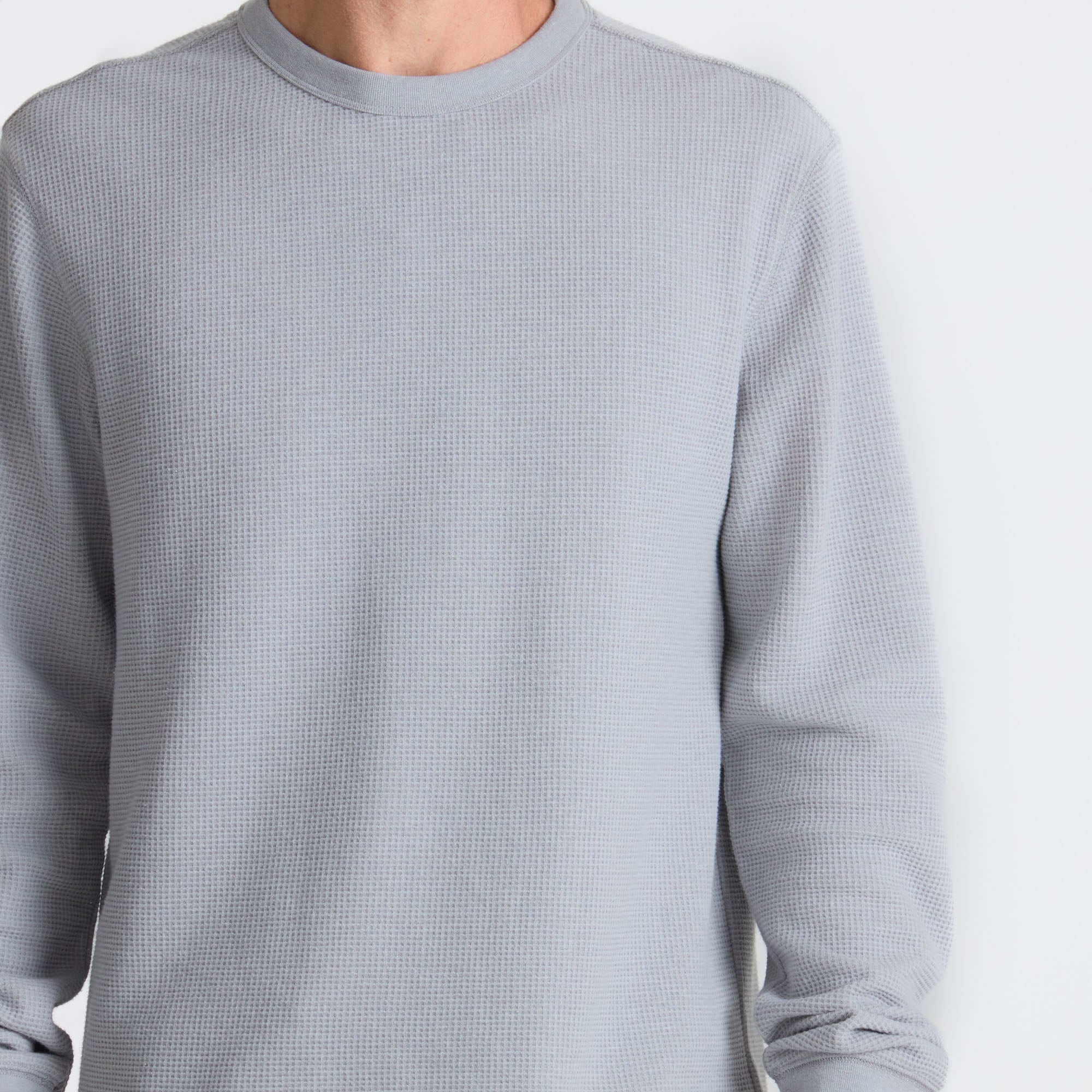 Gut abgenutzte thermische Langarm-Tee - Heather Grau