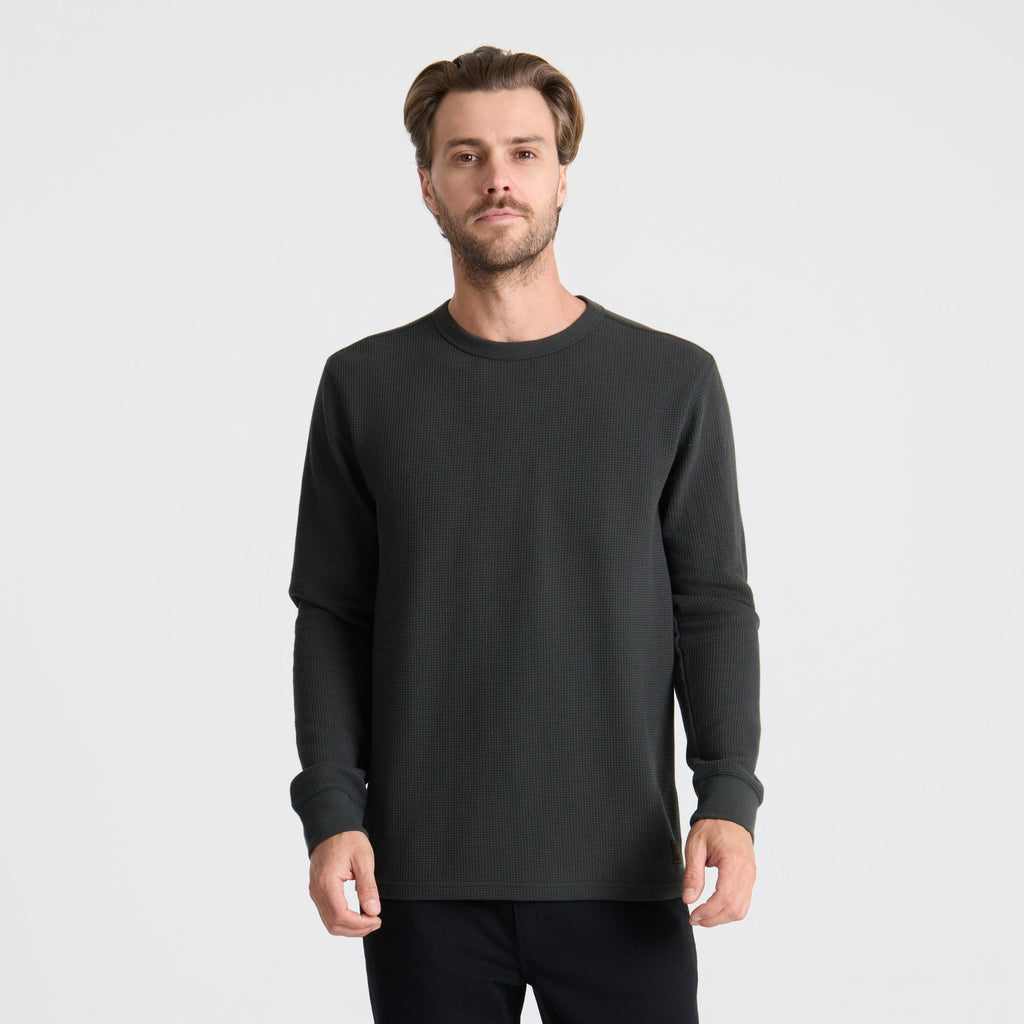 Gut abgenutzte thermische Langarm-Tee - Onyx
