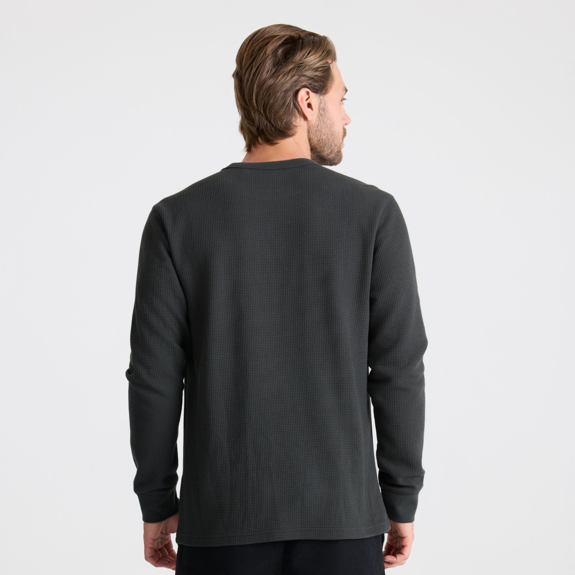 Gut abgenutzte thermische Langarm-Tee - Onyx