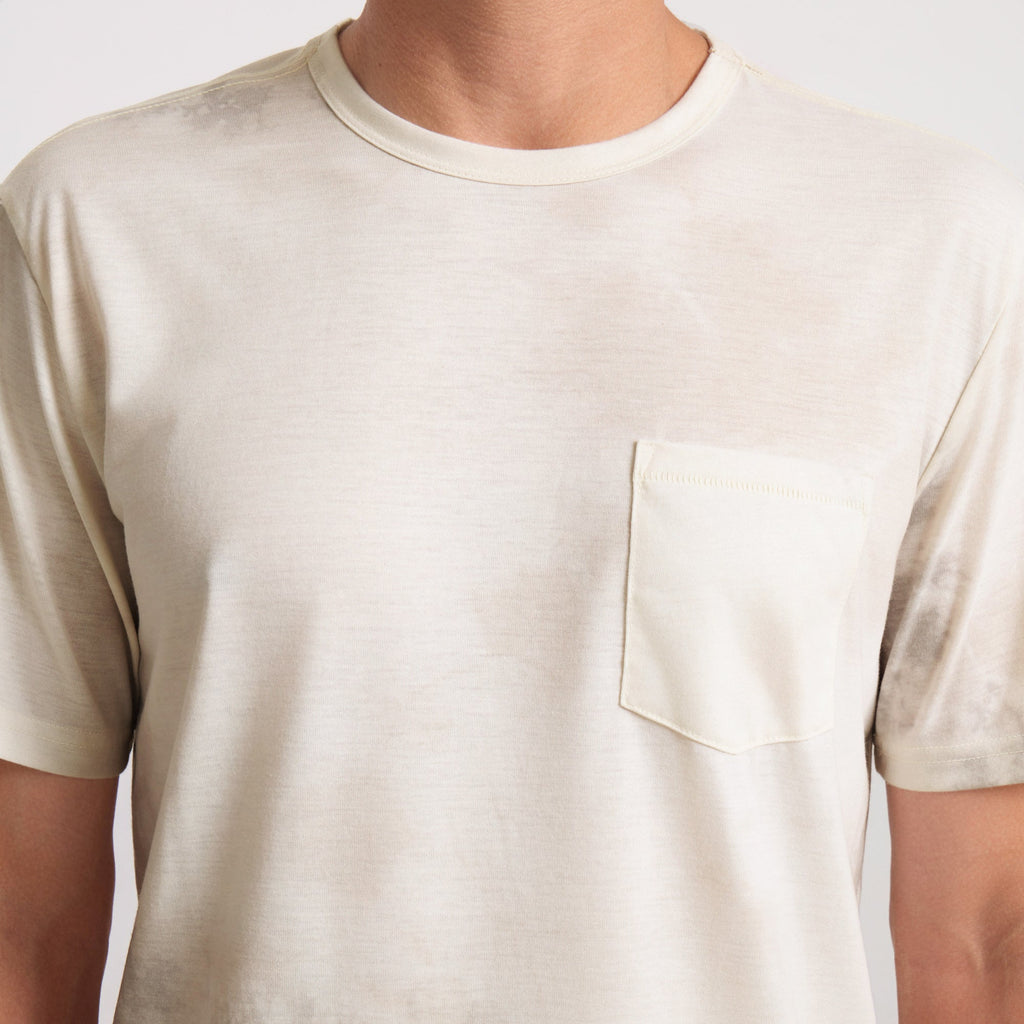 Mathis Active Tie Dye Pocket Kurzarm Tee - Ungebleichter Krawattenfarbstoff