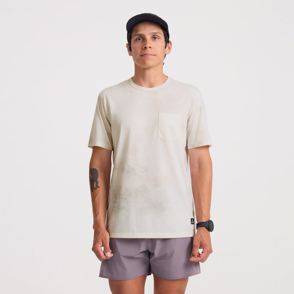 Mathis Active Tie Dye Pocket Kurzarm Tee - Ungebleichter Krawattenfarbstoff