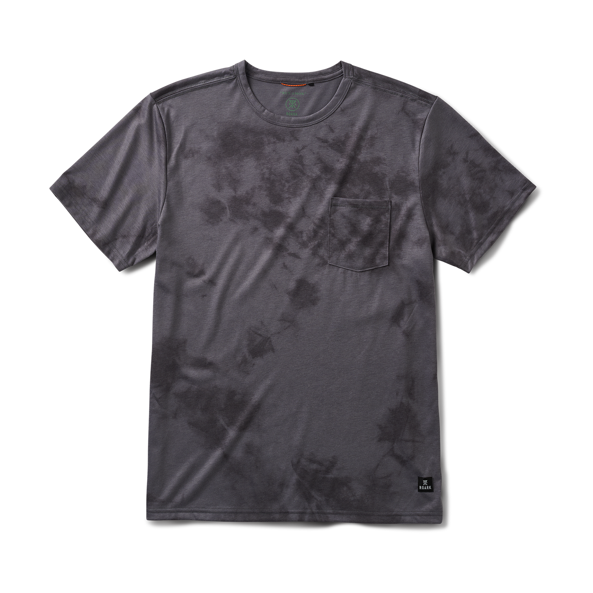 Mathis Active Tie Dye Pocket Kurzarm Tee - Grauer Krawattenfarbstoff