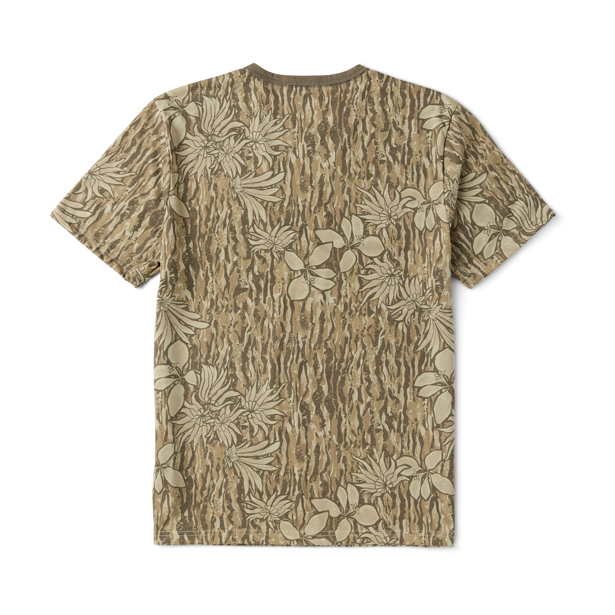 Mathis Active Tie Dye Pocket Kurzarm Tee — Khaki Tie Dye