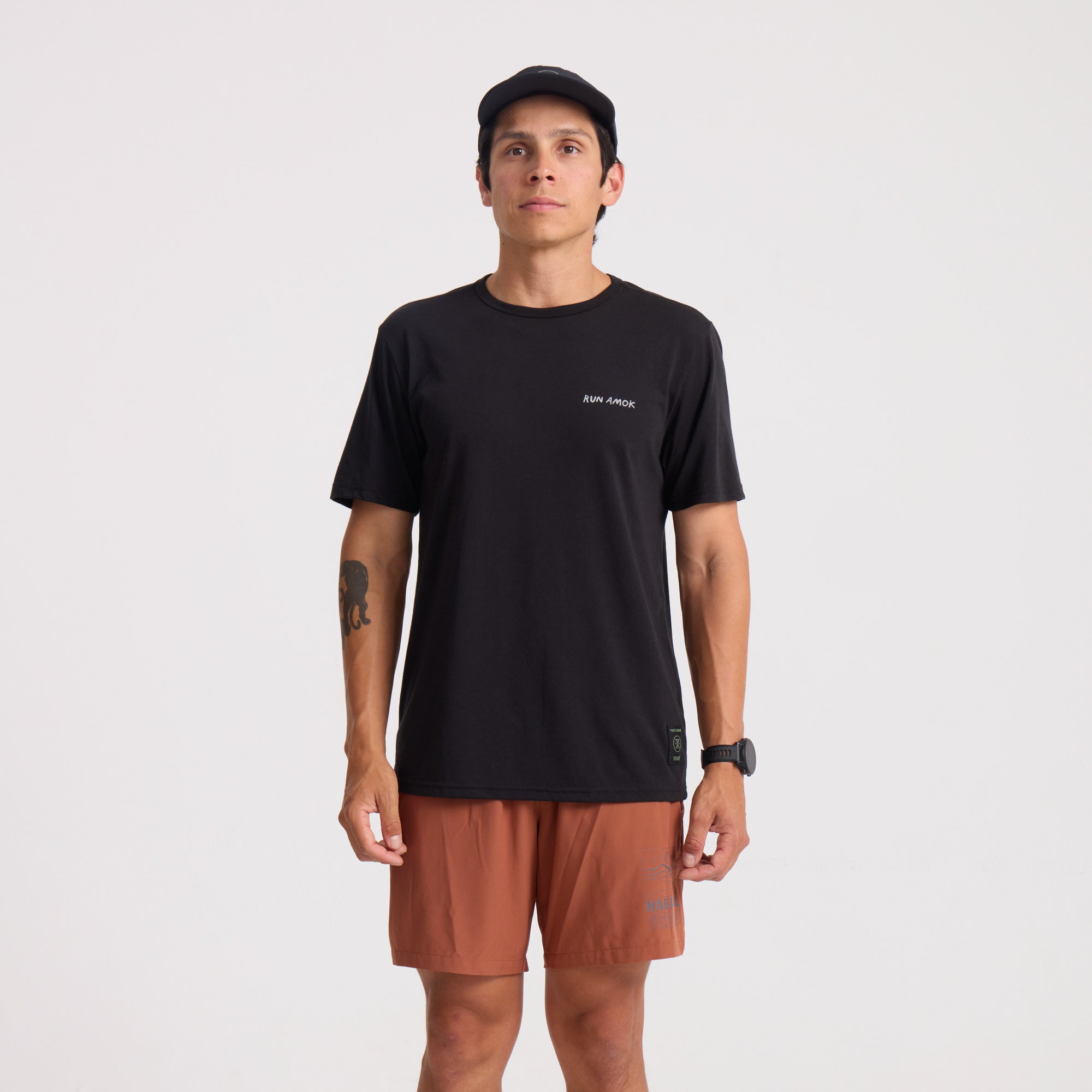 Mathis Active Kurzarm Tee - Schwarz