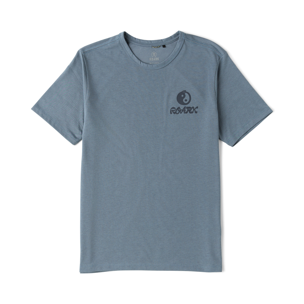 Mathis Active Grafik-Kurzarmshirt Tee - Schiefergrau
