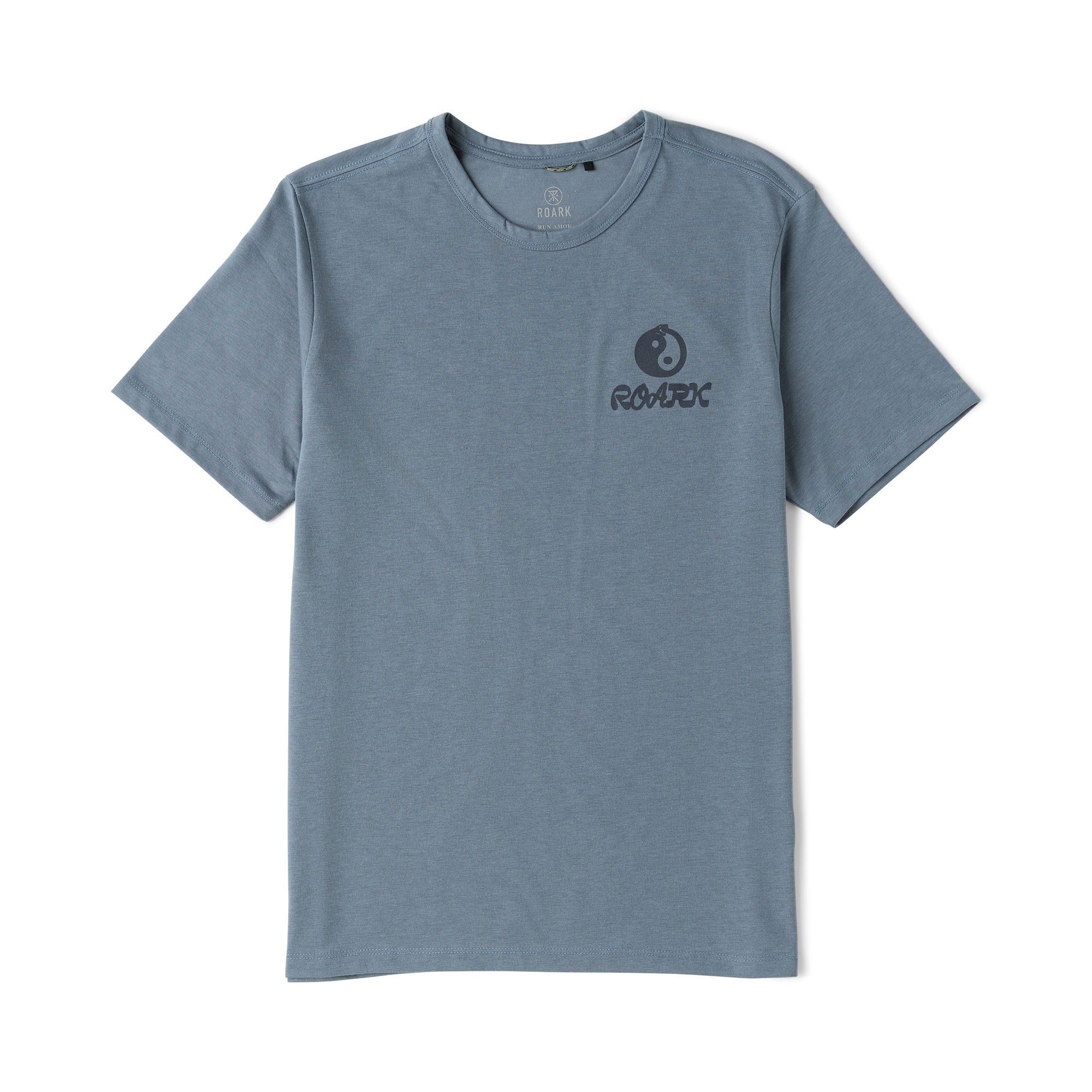 Mathis Active Grafik-Kurzarmshirt Tee - Schiefergrau