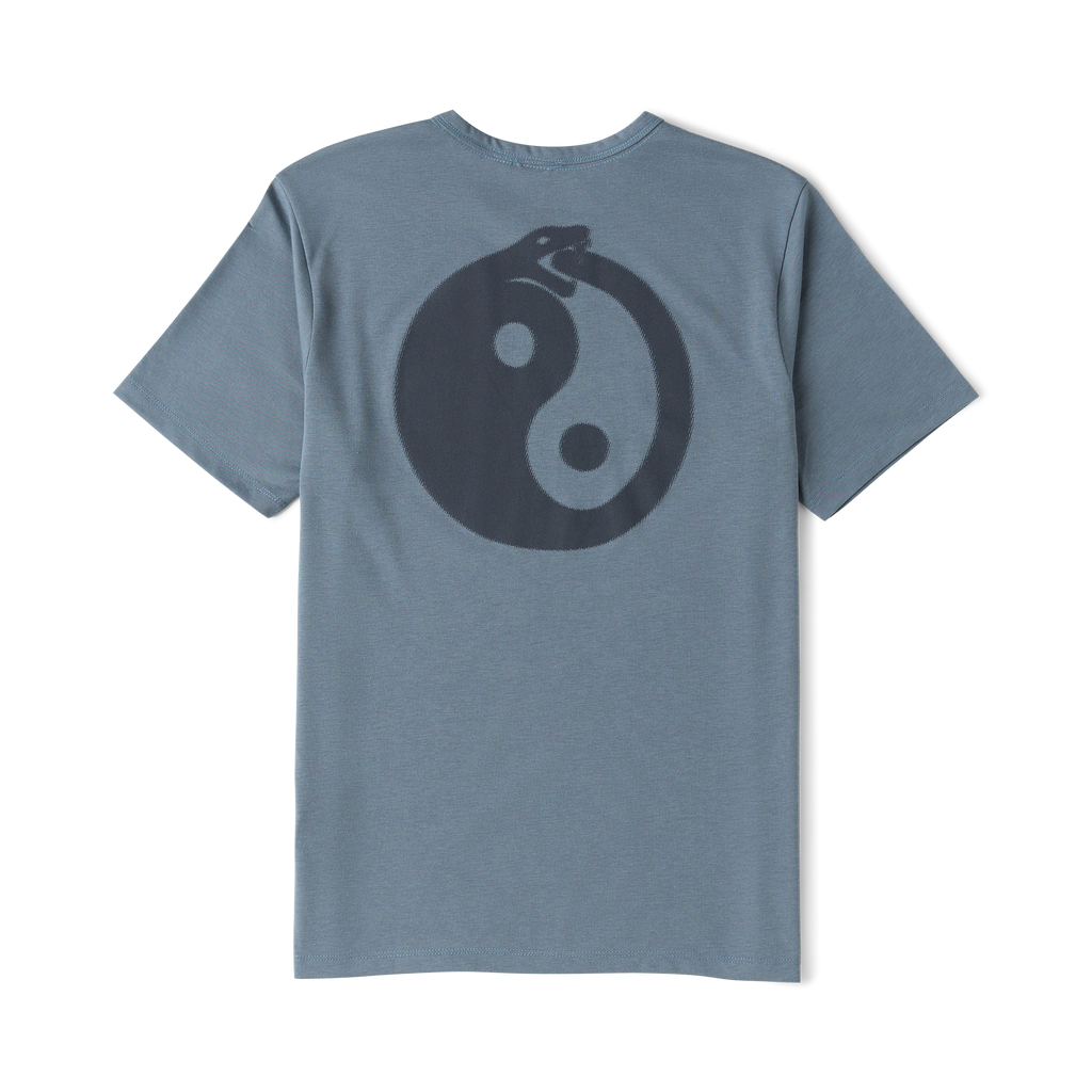 Mathis Active Grafik-Kurzarmshirt Tee - Schiefergrau