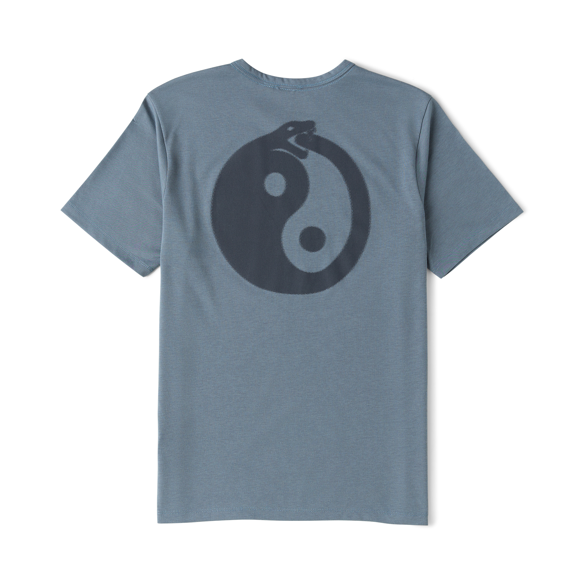 Mathis Active Grafik-Kurzarmshirt Tee - Schiefergrau