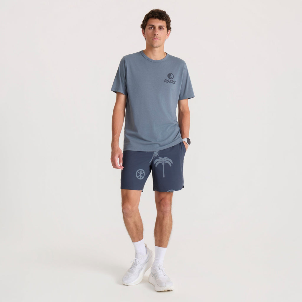 Mathis Active Grafik-Kurzarmshirt Tee - Schiefergrau