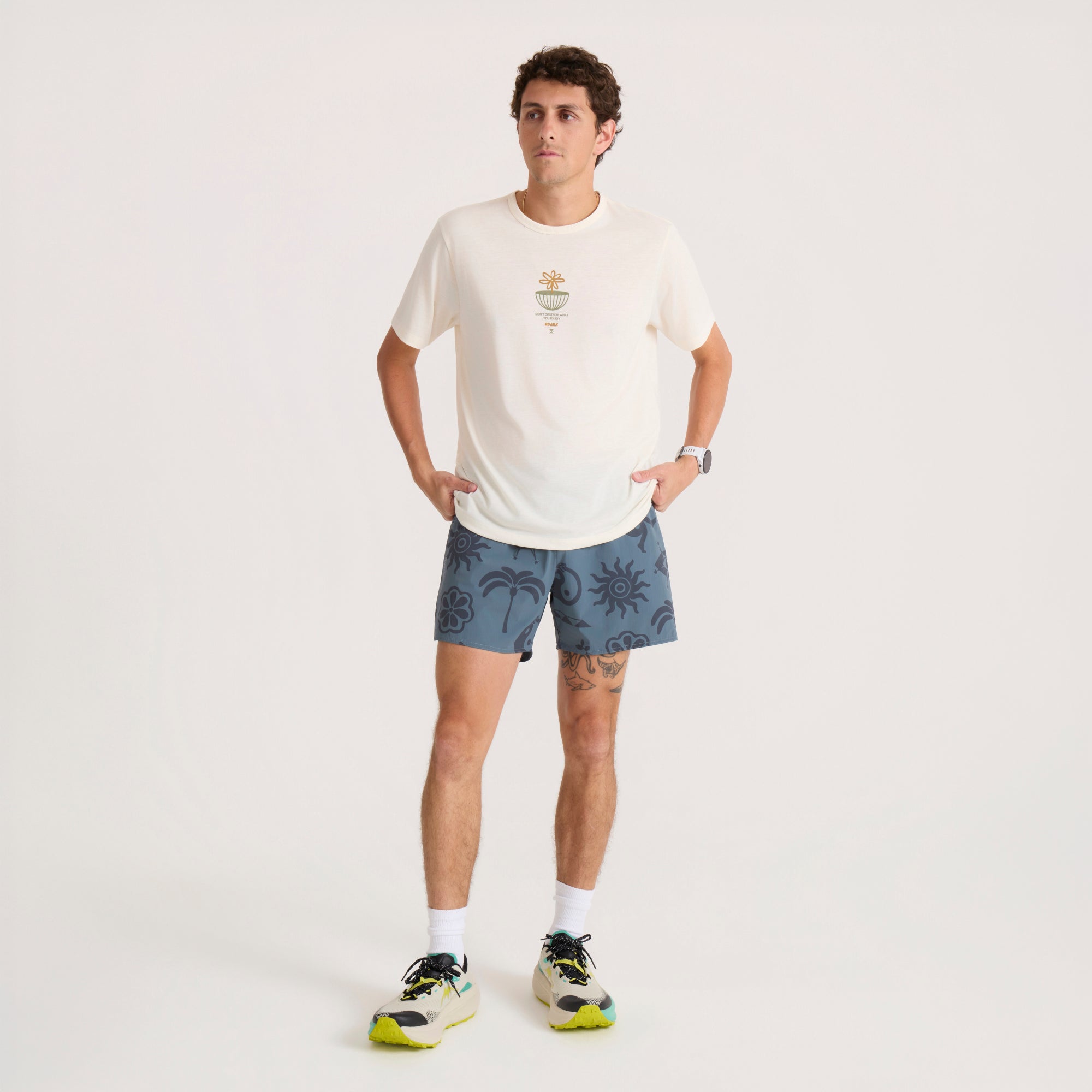 Mathis Active Grafik-Kurzarmshirt Tee - Ungebleicht