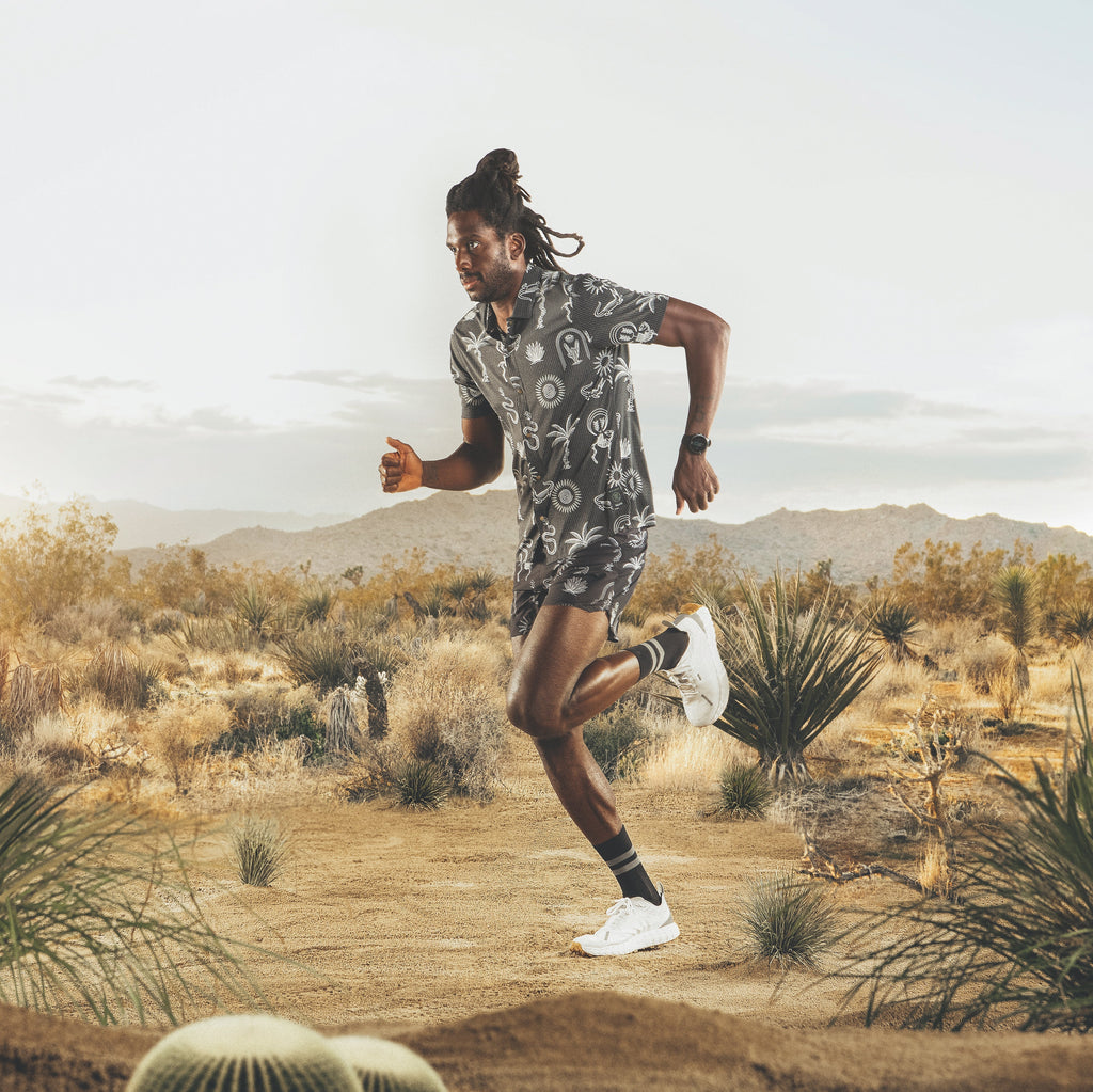 Bless Up Trail Button Up Shirt - Schwarz & Weiß