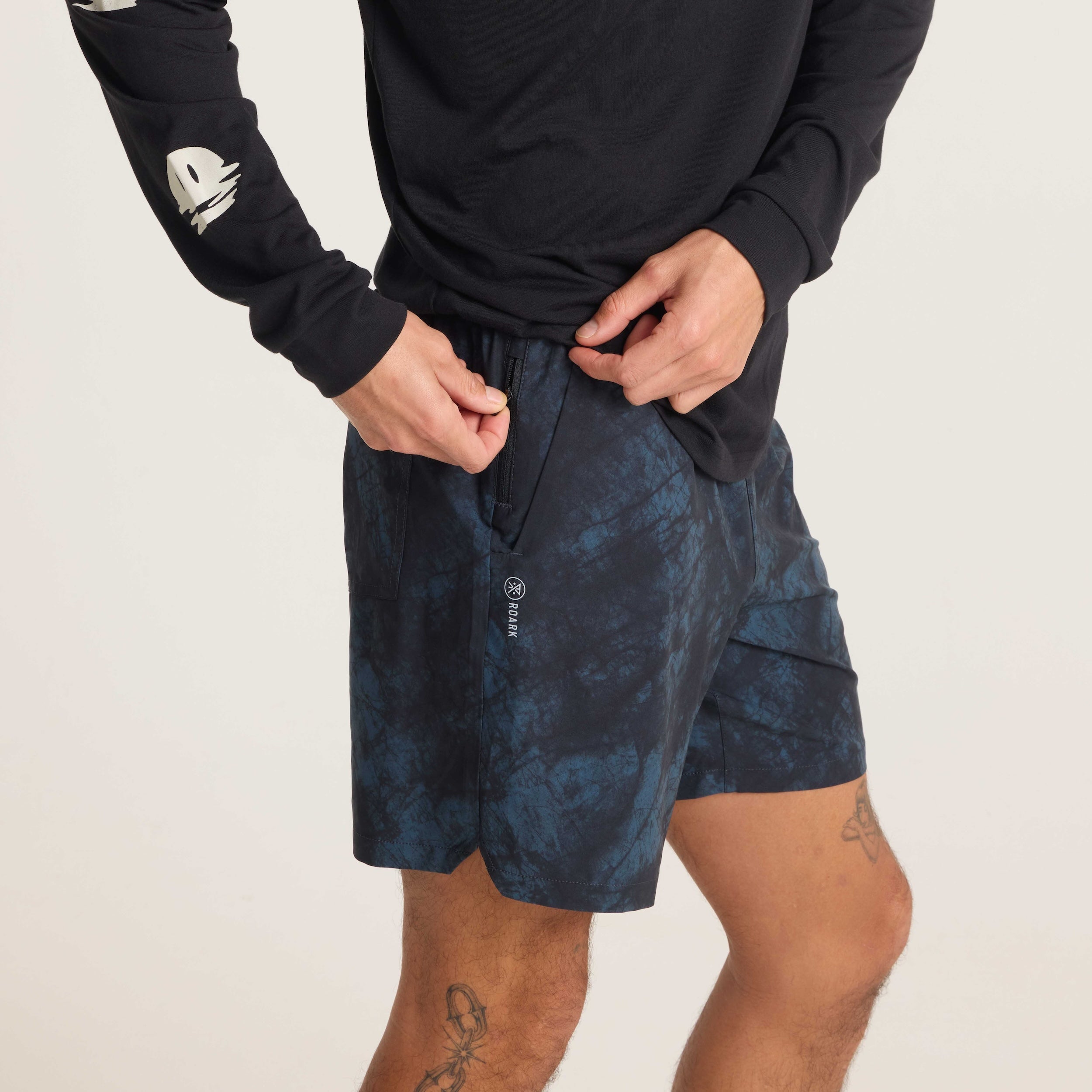 Serrano 7' Active Stretch Shorts - Marine Krawatte Die