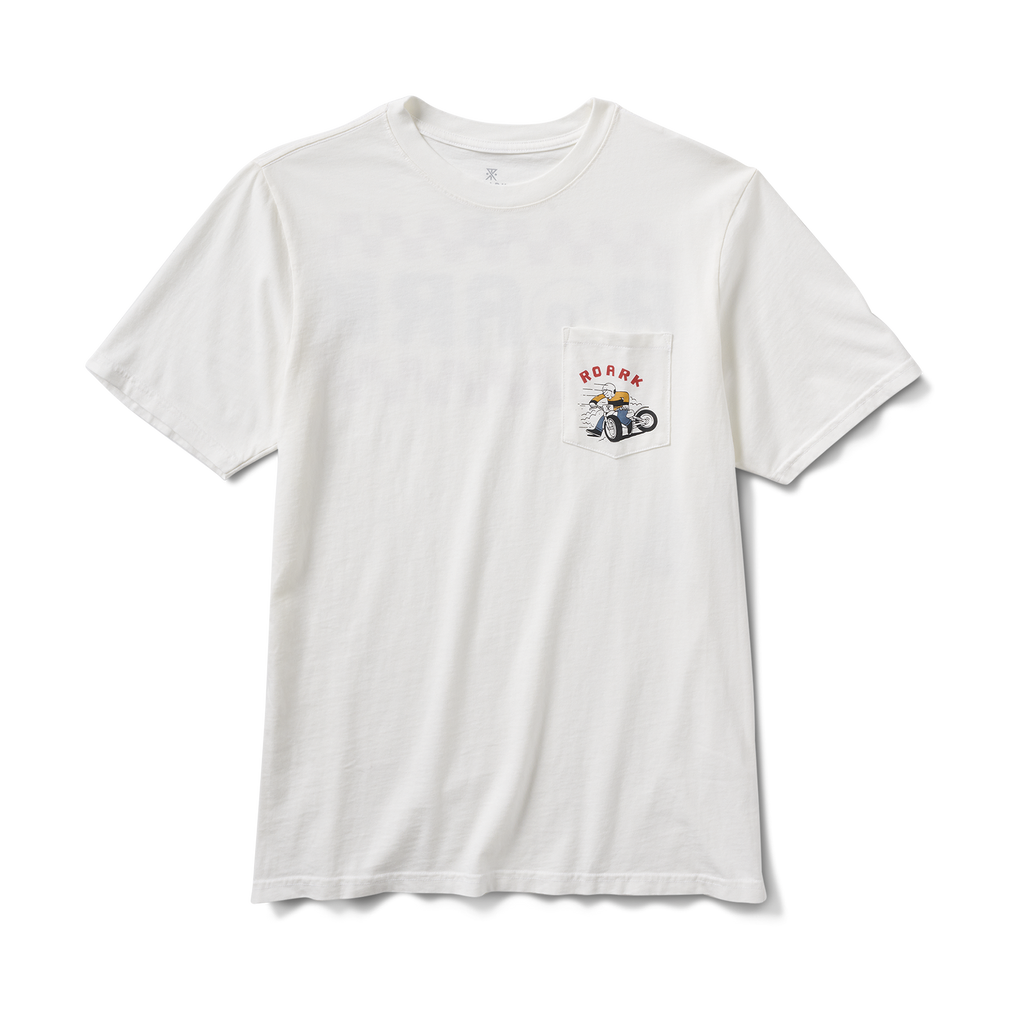 Moto Pocket Premium-T-Shirt - Cremeweiß
