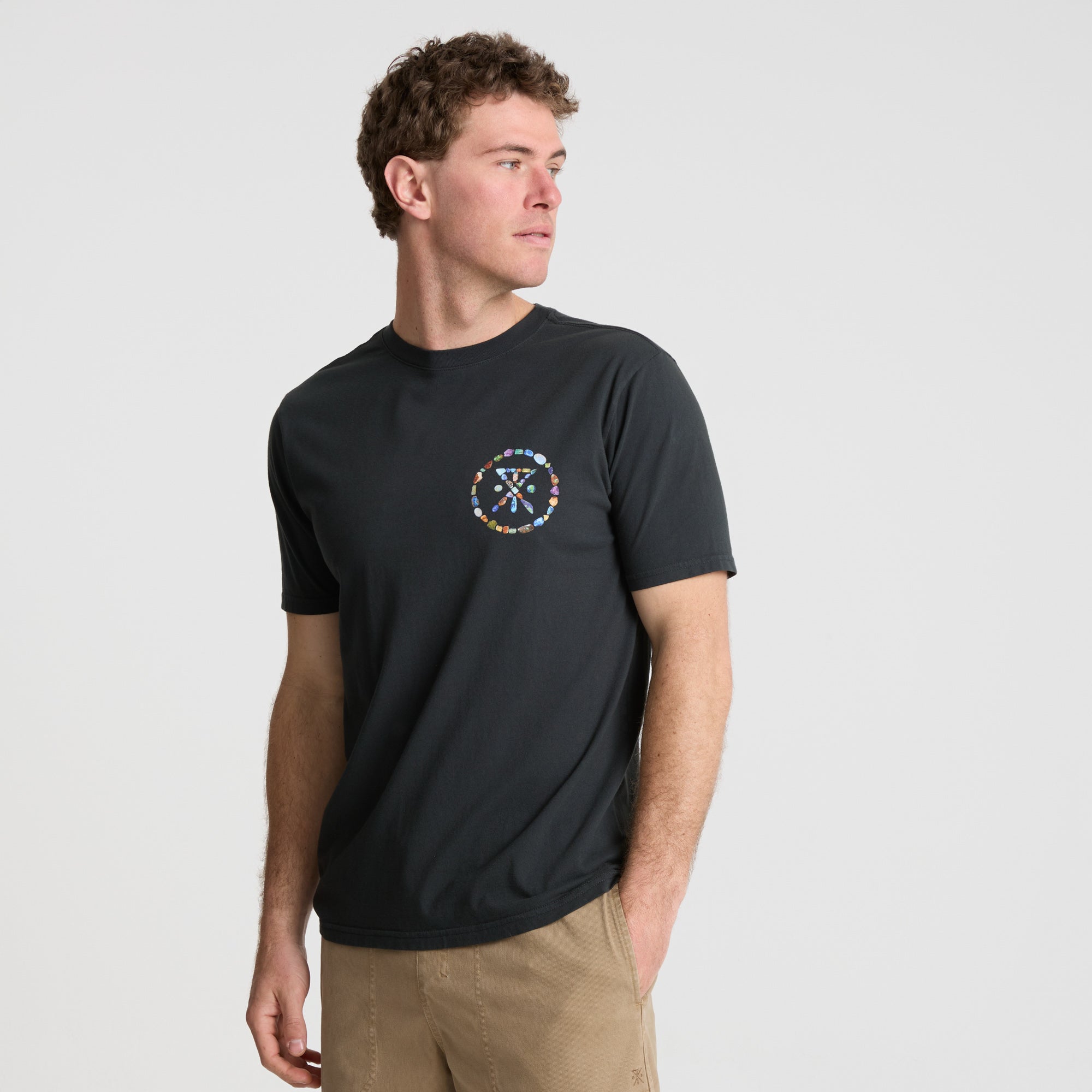 Opal Palm Premium-T-Shirt - Schwarz