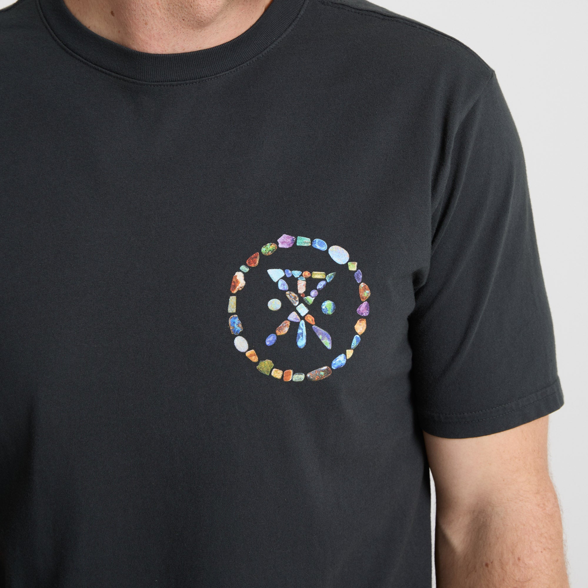 Opal Palm Premium-T-Shirt - Schwarz